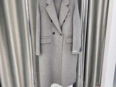 温碧霞自创IRENENA服装秋冬新款韩版毛呢外套灰呢子大衣图2