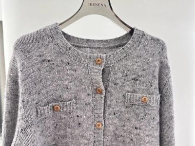 温碧霞自创IRENENA服装小香风毛衣开衫女春秋气质短款外套图2