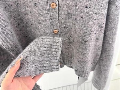 温碧霞自创IRENENA服装小香风毛衣开衫女春秋气质短款外套图3