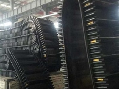 大倾角裙边隔板带 耐热挡边输送带 材质超宽环形挡边带图2