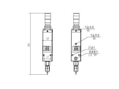 精密点胶阀不锈钢顶针式点胶气动小流量UV胶涂胶图3