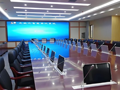 无纸化会议桌面折叠终端系统一体机 会议液晶显示屏桌面折叠终端图5