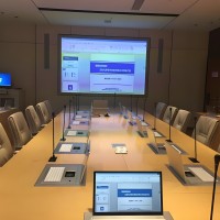 无纸化会议翻转显示屏液晶屏翻转器办公会议屏幕桌面翻转支持定制