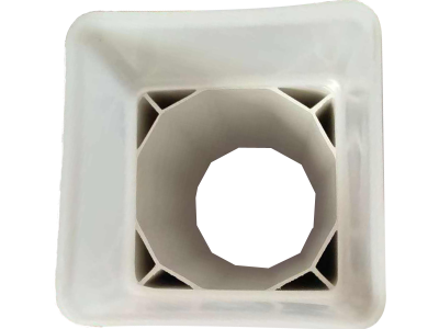 PVC格栅管接头 单四六九孔 方管管箍适配多种管径图3