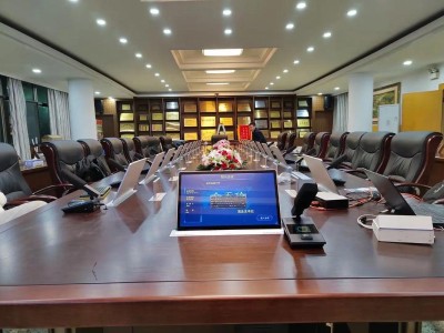 无纸化会议系统16.5寸超薄液晶屏升降器触摸带话筒智能交互图2