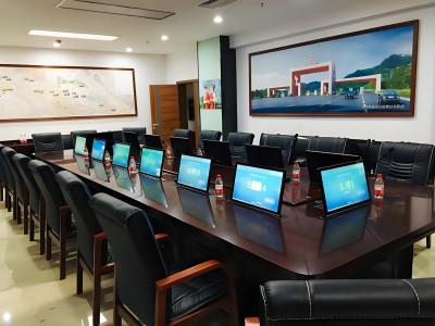 无纸化键盘手动翻转器镶嵌桌面电动升降键盘鼠标会议桌电动翻转器图3