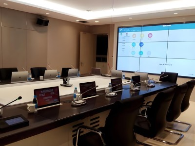 超薄液晶屏升降器 话筒一体式电脑升降架无纸化会议图2