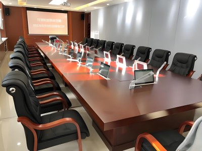 无纸化会议桌电教室22寸常规液晶屏升降器一键升降图5