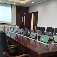 会议系统液晶屏升降会议桌隐藏设备多媒体高效办公