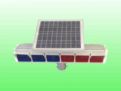 太阳能六灯爆闪灯 红蓝爆闪警示灯交通警示灯厂家图3